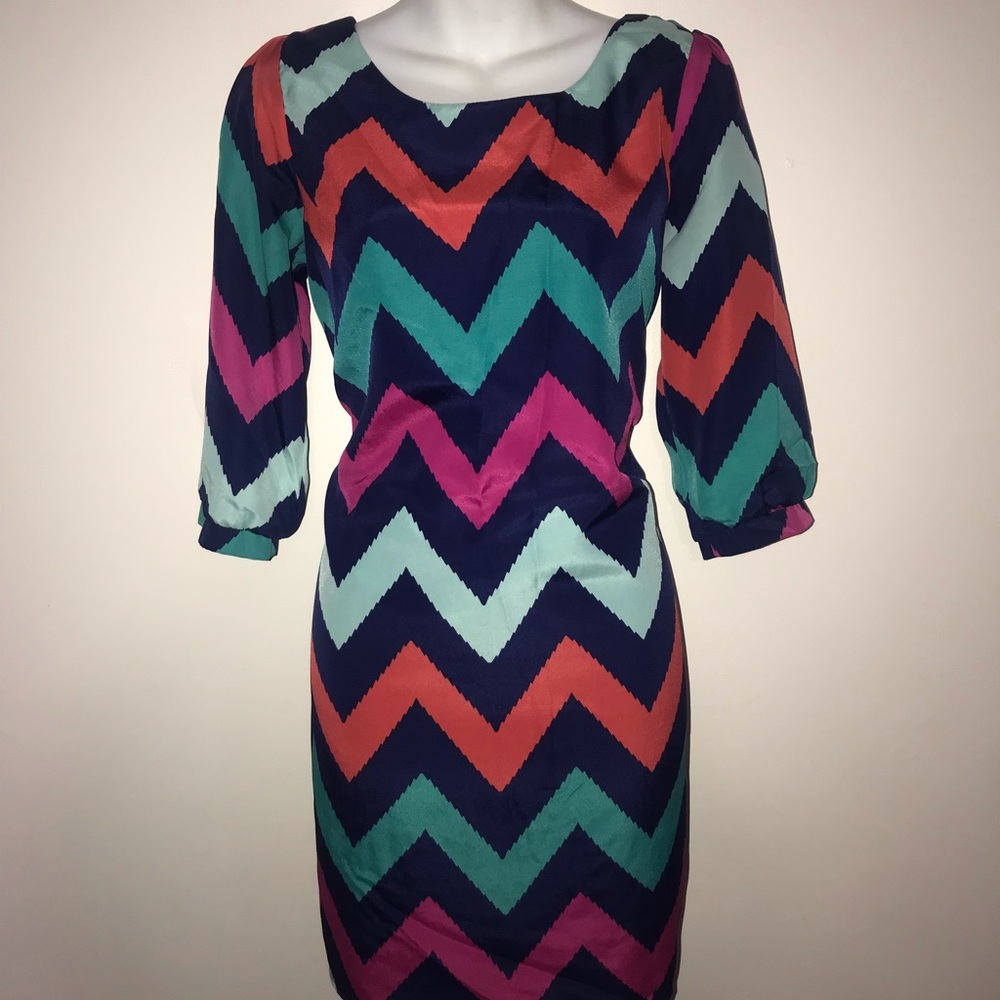 Chevron shift dress